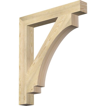 Ekena Millwork Imperial Block Rough Sawn Bracket, Douglas Fir, 4"W x 30"D x 34"H BKT04X30X34IMP05RDF